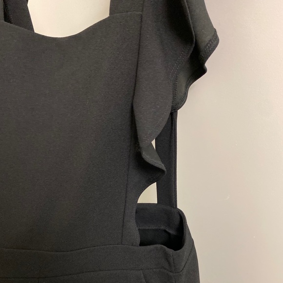 Black Ruffle Jumpsuits - Picture 4 of 4